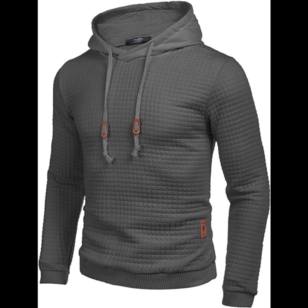 New Mens Hoodie Sweater Ribbed Stretchable Heat Lasting w Drawstring